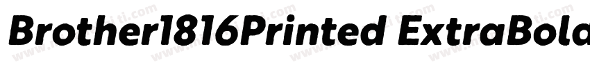 Brother1816Printed ExtraBold字体转换